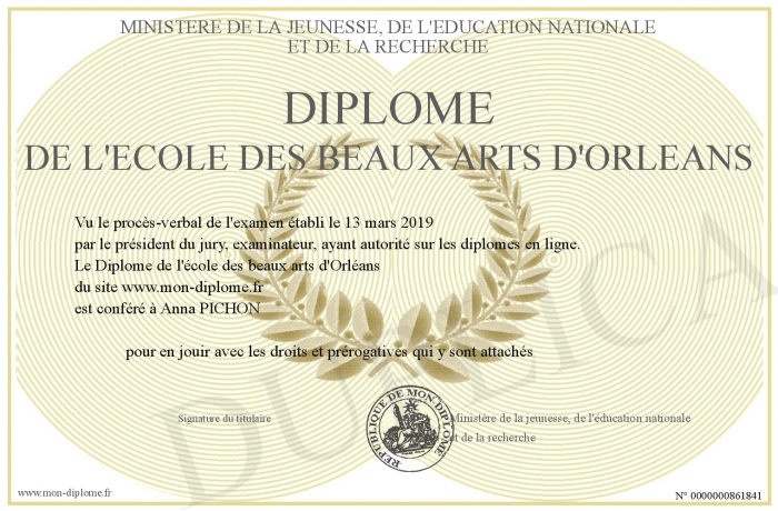 Diplome-de-l-ecole-des-beaux-arts-d-Orleans